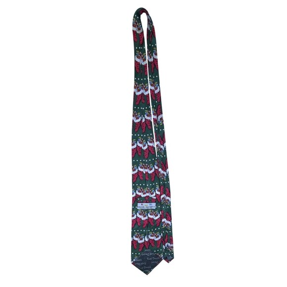 Keith Daniels Mens Green Polyester Christmas Tie Holiday Stocking Pattern - Picture 5 of 7